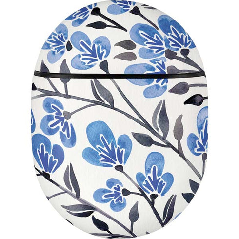 Cat Coq Blue Cherry Blossoms Google Pixel Buds Skin